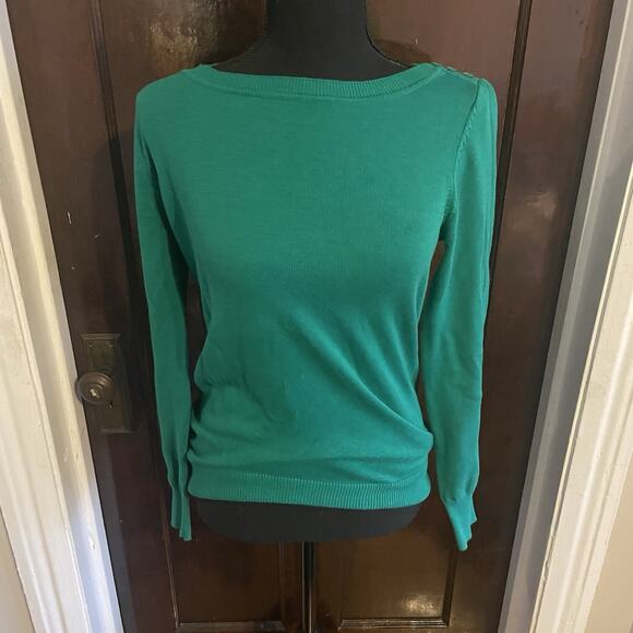 Green Vintage Forever 21 Lightweight Sweater 100% Cotton Womens MEDIUM - Picture 3 of 11